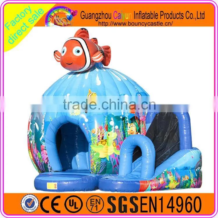 Semi-Circle Inflatable Bouncer Castle With Big Fish