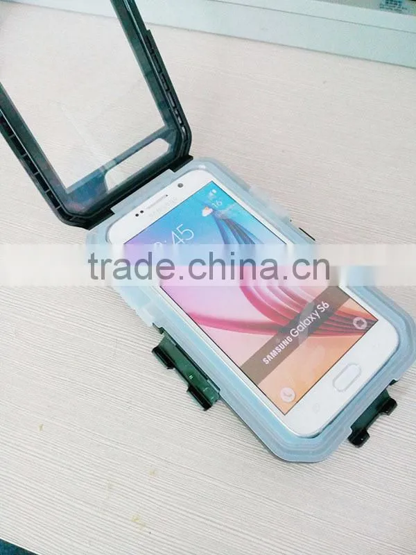 2015 New Touch Screen IPX8 8M Waterproof Smartphone Bicycle Motor Golf Holder Diving Protective Cover Bag for Samsung Galaxy S6