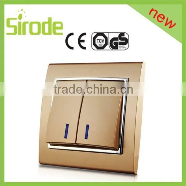 Sirode Luxury Series Electrica 1gang +2 gang Switch For Kazakhstan South Korea Poland Russia Turkey Etc Country
