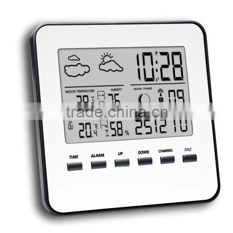 Wireless Weather Station Temperature Humidity Outdoor Sensor RCC DCF Clock C F