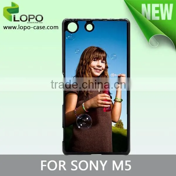 Sublimation press 2D transparent pc mobile phone cover for Sony M5