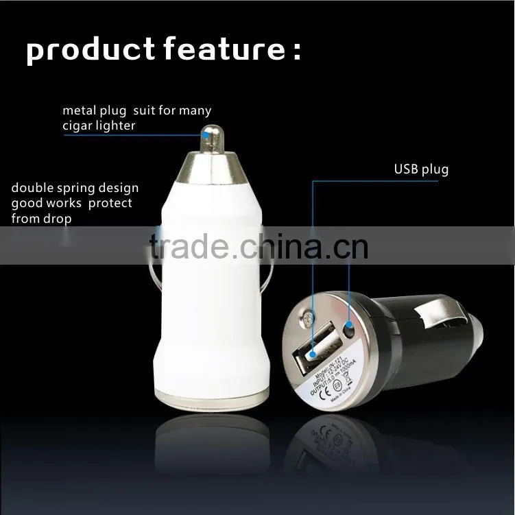 High quality colorful in car charger 12V 1A for mobile