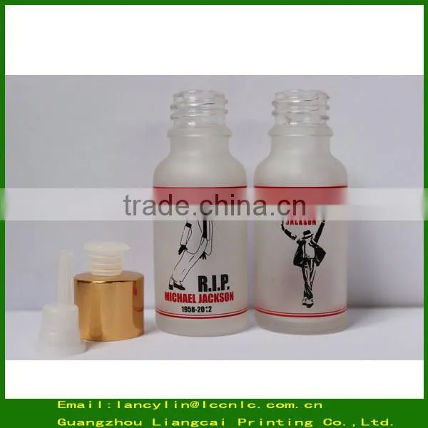30ml amber boston round glass bottle with screw cap for essential oil