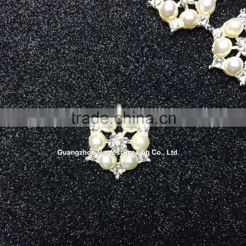 Six Pearl Rhinestone Embellishment,flower center brooches