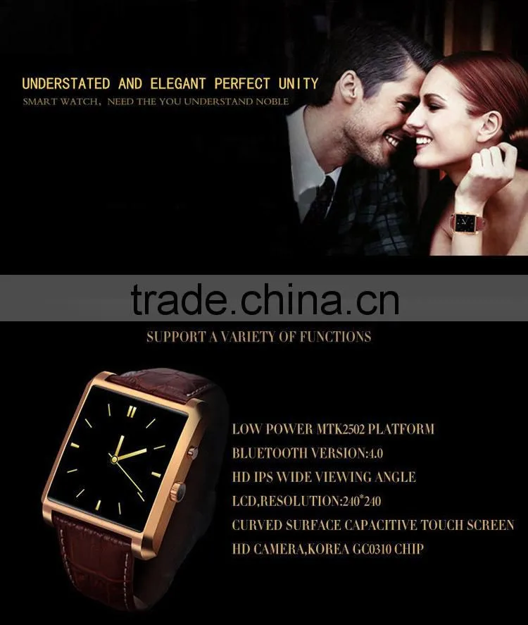 MTK2502 smart watch DM08 bluetooth 4.0 smart watch compatible with Android iOS support sleep monitor anti-lost