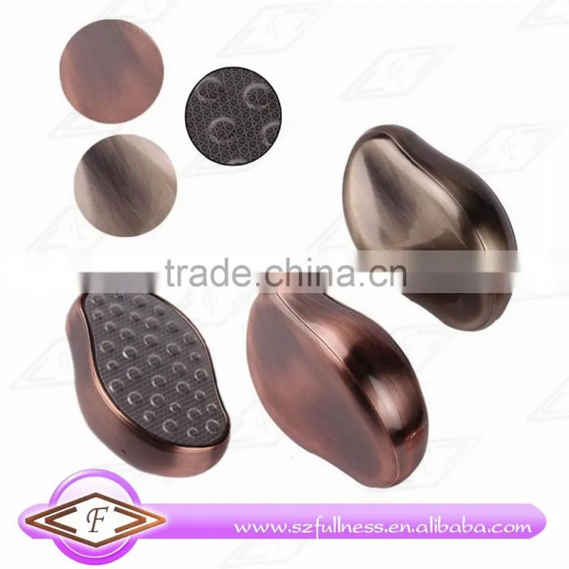 High quality Bronze color etching stainless steel callus remover pedicure foot file