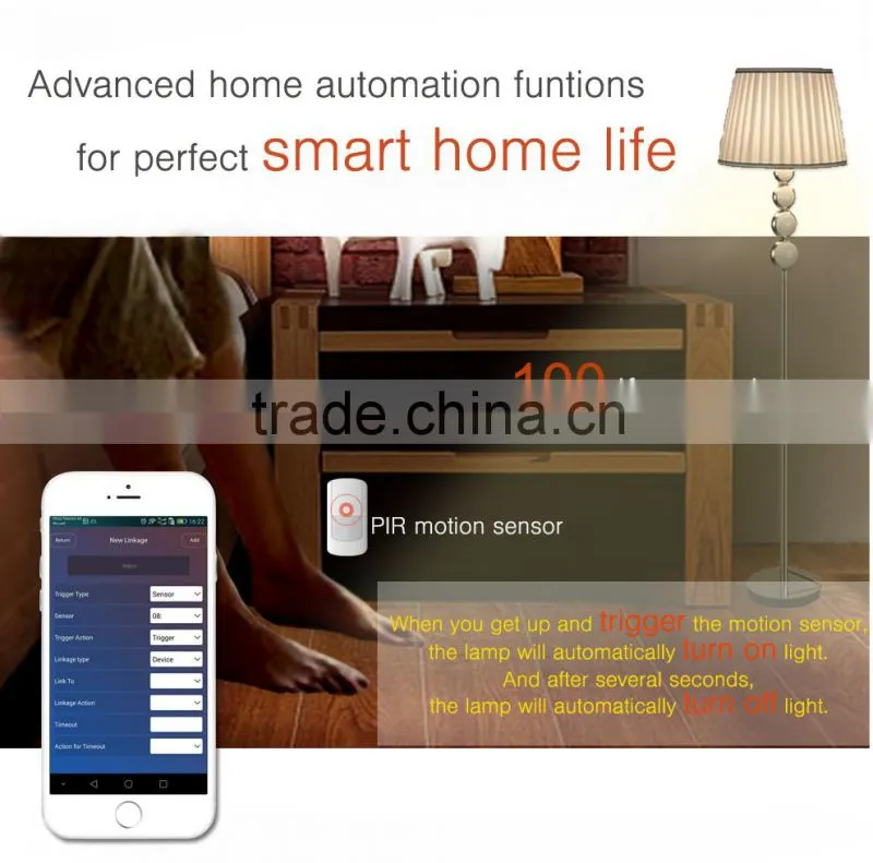 Complete app control WIFI wireless alarm system,smart zone attribution for sensors setting,learn/delete sensors via app