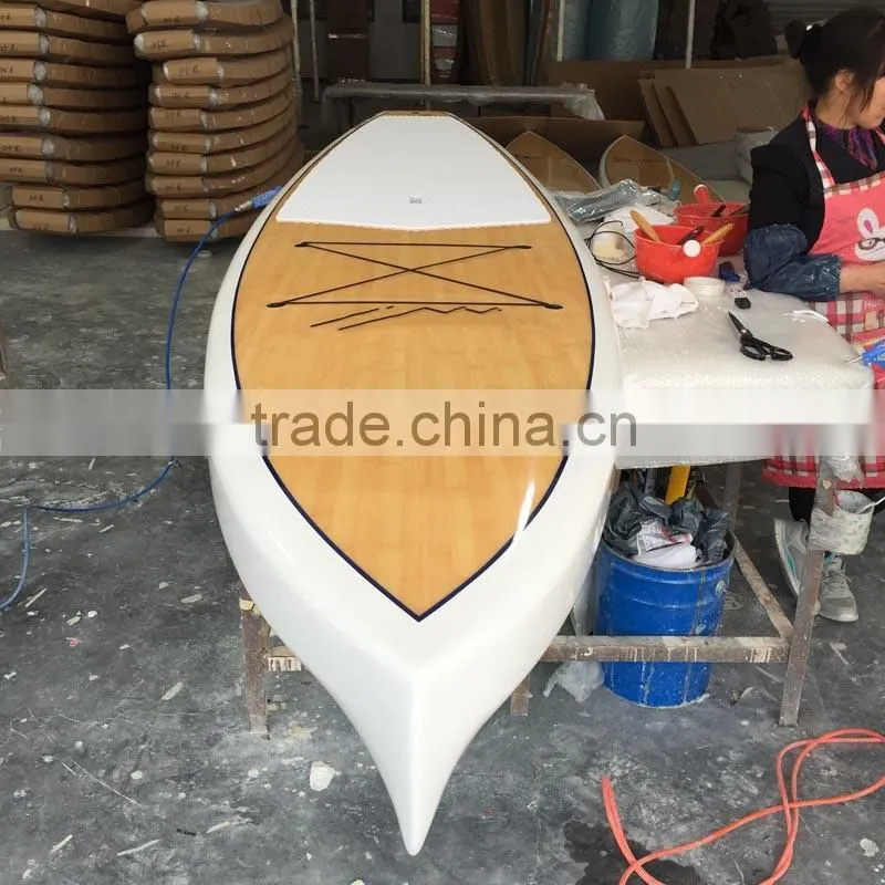 Amazing bamboo super 12'6 race sup stand up paddle racing sup board