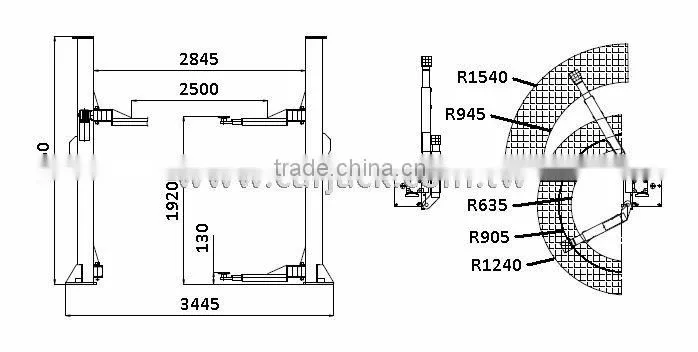 Baseplate 2 Post Vehicle Lifts