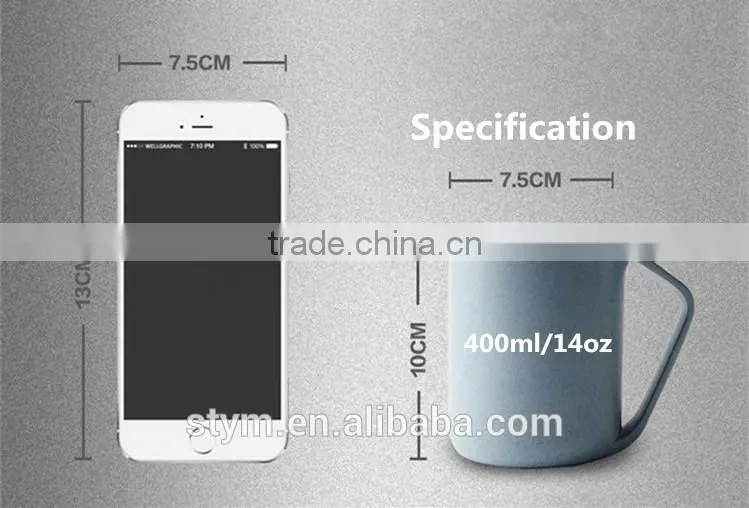 Eco-friendly Wheat Straw plastic mug cup coffee mug from china