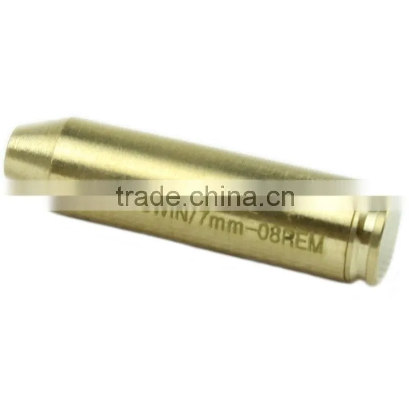 Funpowerland 243 308WIN 7mm-08REM Caliber Cartridge Style Red Laser Bore Sight Brass