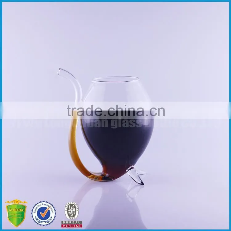 wholesale long sucking cups red vampire wine glass for bar drinkware