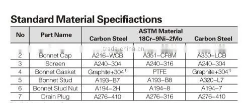 ANSI Flanged Cast Steel Y Strainer