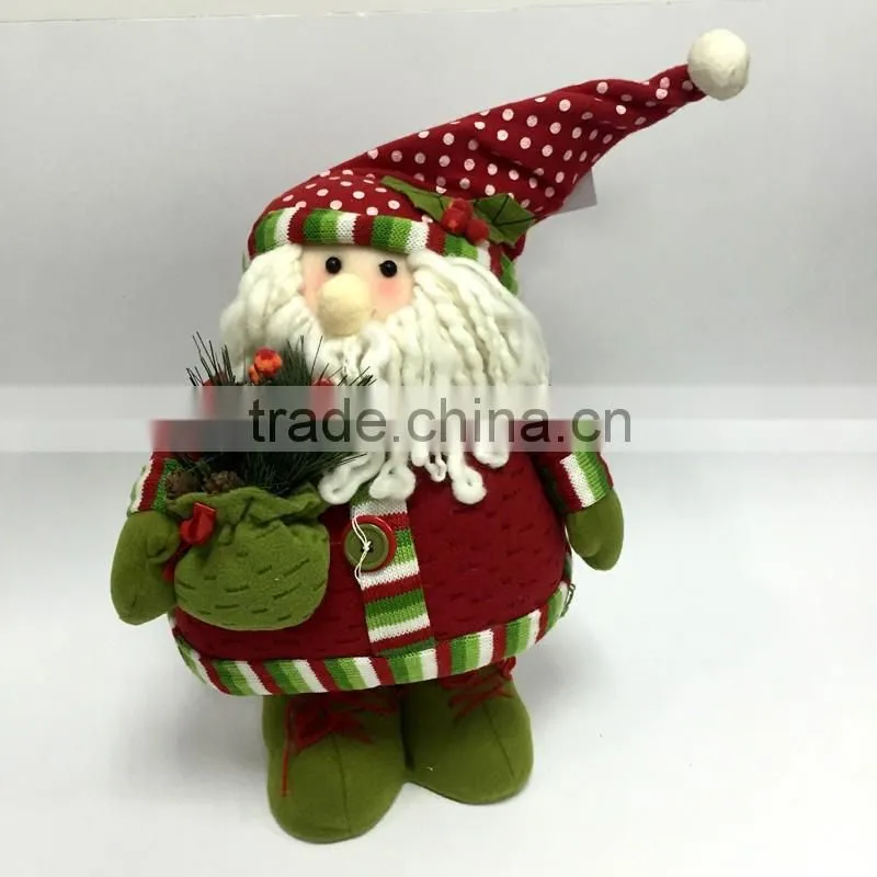 Funny stuffed christmas gift christmas santa & snowman doll wholesale