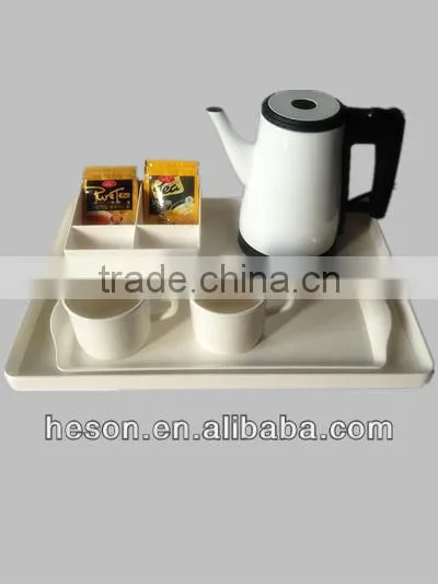 NEW hotel amenities electric mini teapot with hotel service tray