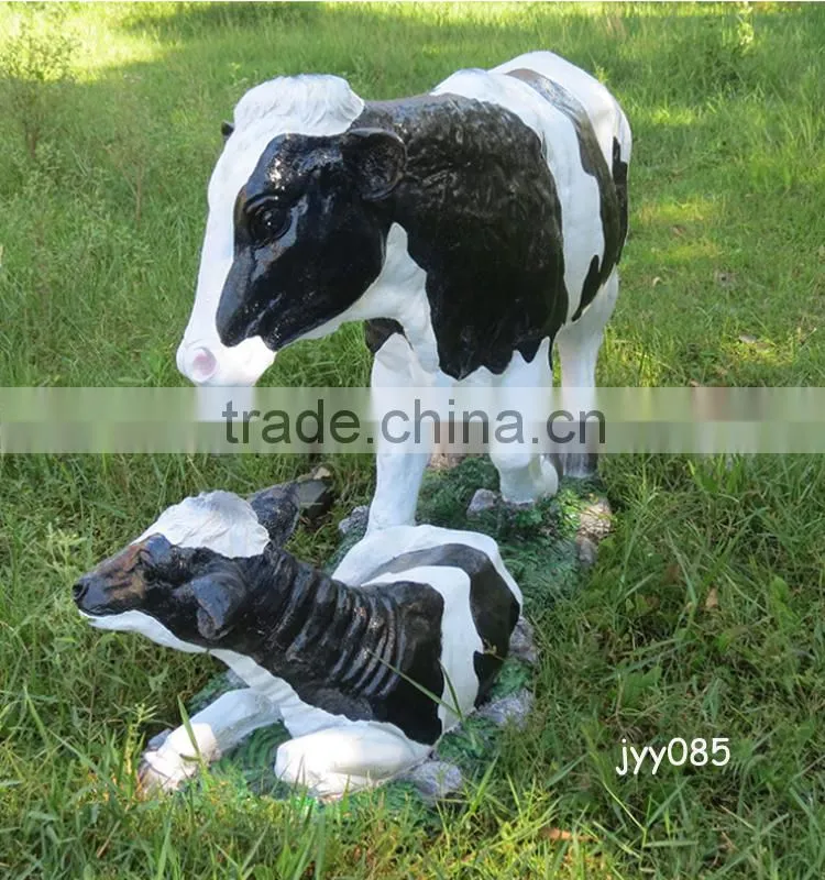 Wholesale garden decoration resin life size cow statue