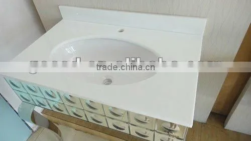 simple bathroom vanity with glass mosaic N-002