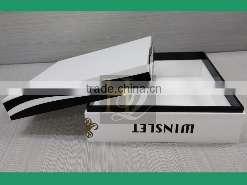 White color acrylic material acrylic boxes with lid, acrylic gift boxes custom