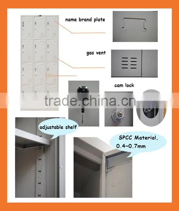 Knock down design metal locker,metal sport locker GLT-10X-048