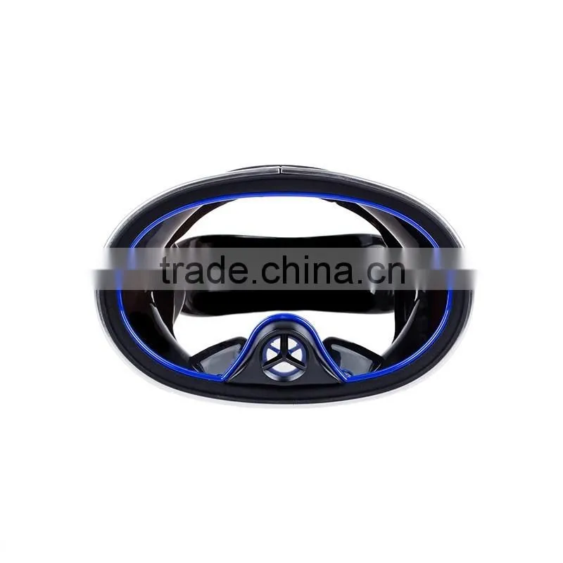Single lense tempered glass diving mask for scuba diving