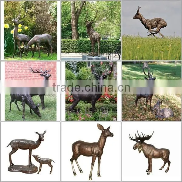 Home Decor Metal Bronze Elk Statue Sculpture for Sale