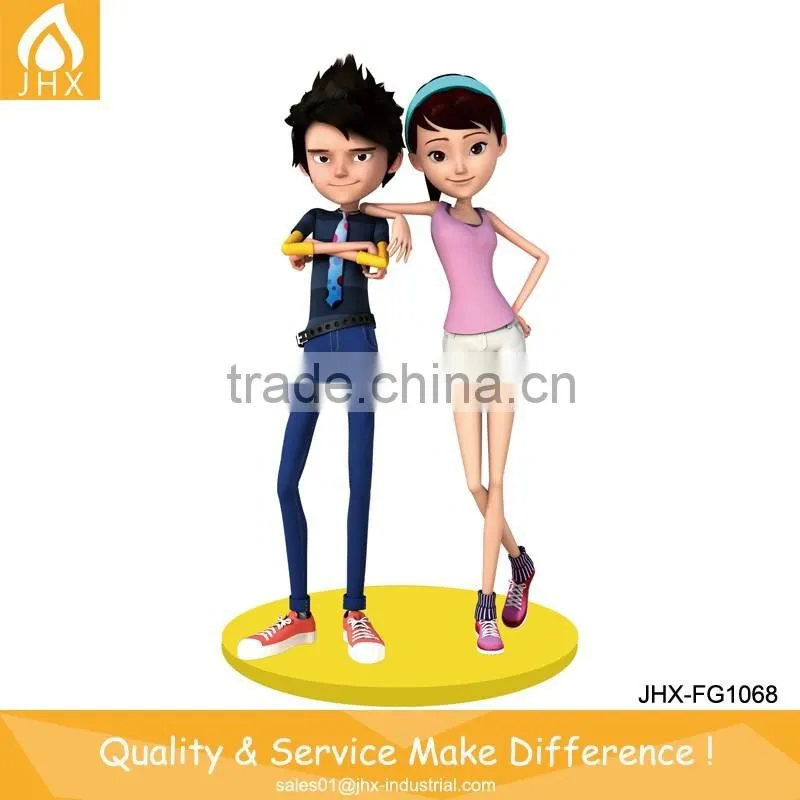High Quality Shopping Mall Decor Abstract Fiberglass Woman Sculpture