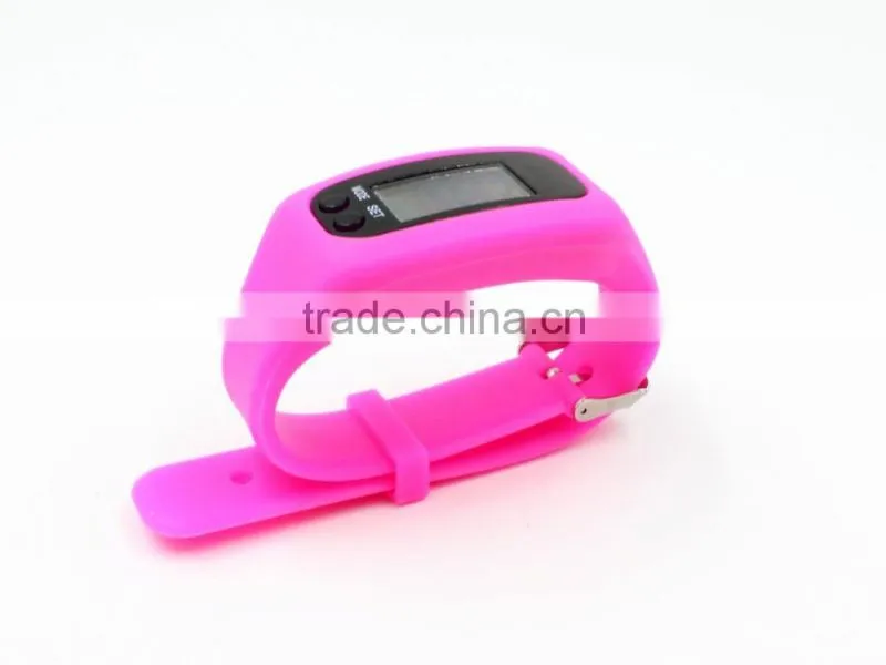 Multi-function silicone kids pedometer watch for health gifts