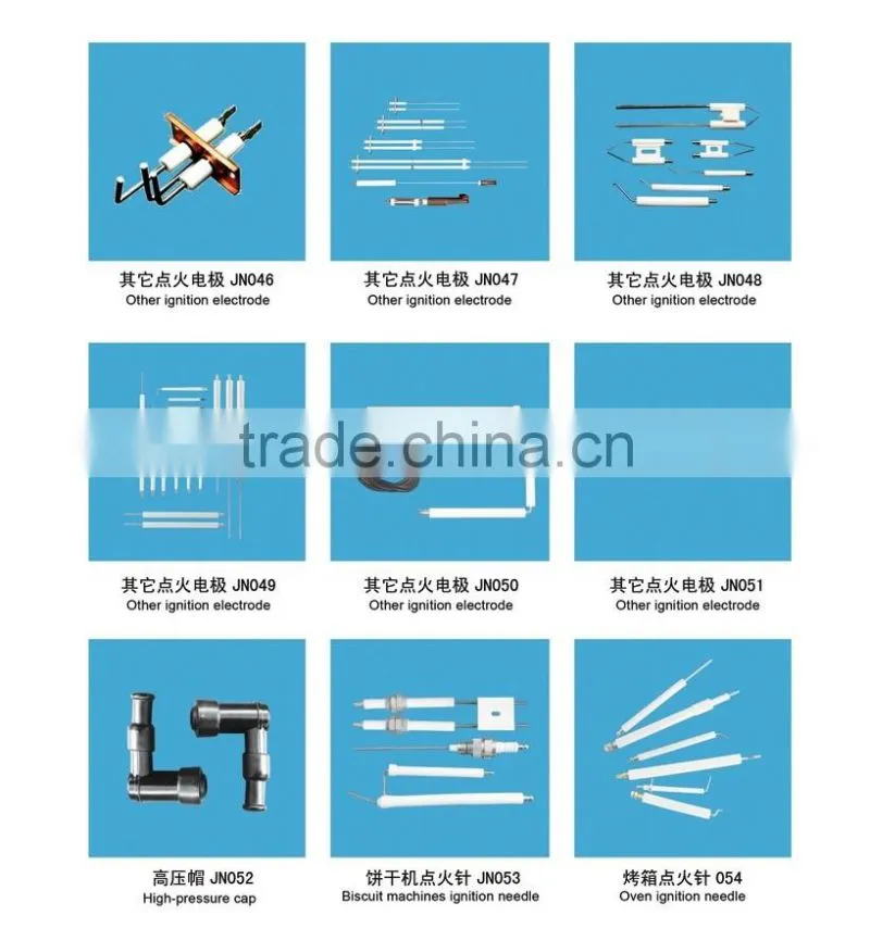 Gas ignition ceramic ignition needle
