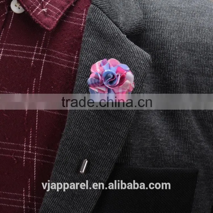 Men Flower Floral Boutonniere Wedding Corsage Prom Lapel Stick Pin Hat Brooch