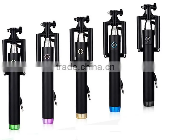 Top Quality Flexible Audio Cable Selfie Stick Folding Monopod For iPhone Smartphone