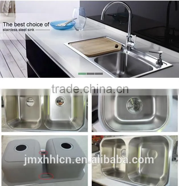 2015 hotsell 30/70 stainless steel kitchen sink