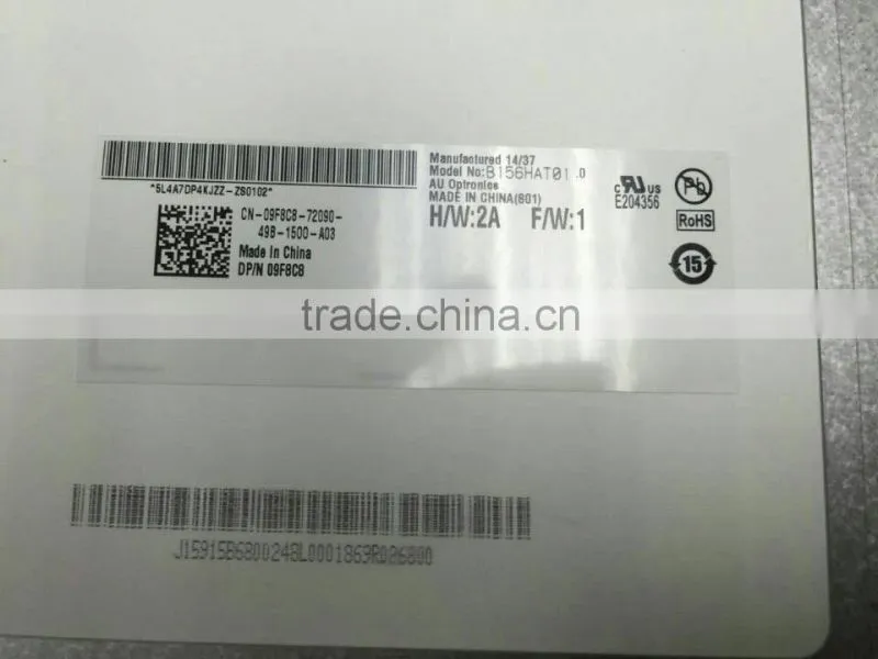 high quality 15.6 screen B156HAT01.0 DP/N 09F8C8