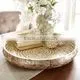 High quality best selling Grand Capiz Oversized Bamboo wood tray table