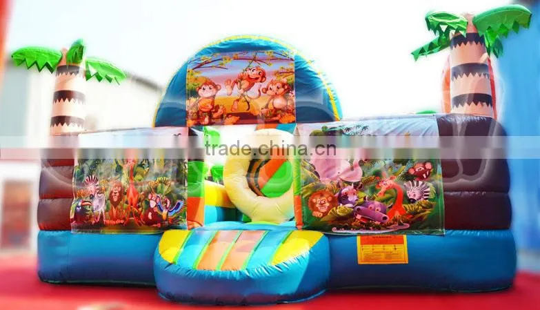 Customized inflatable jungle animal park, inflatable fun city