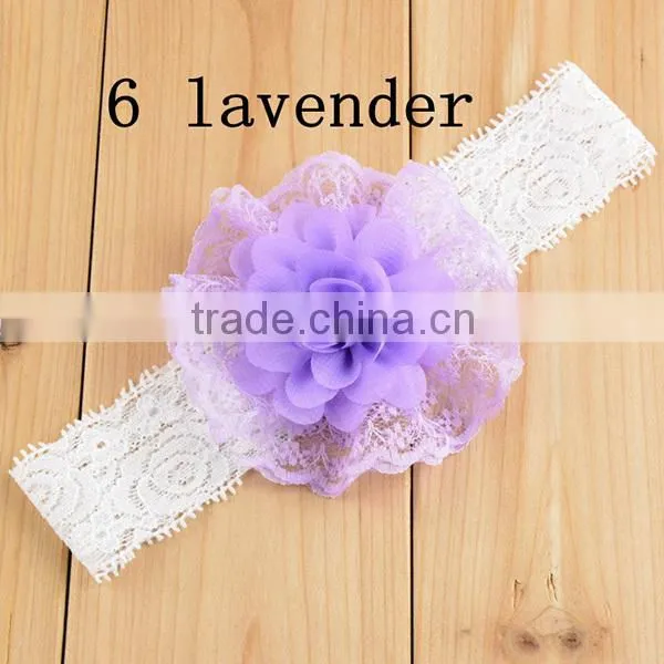 knit newborn flower lace cheap price girls knitted headband