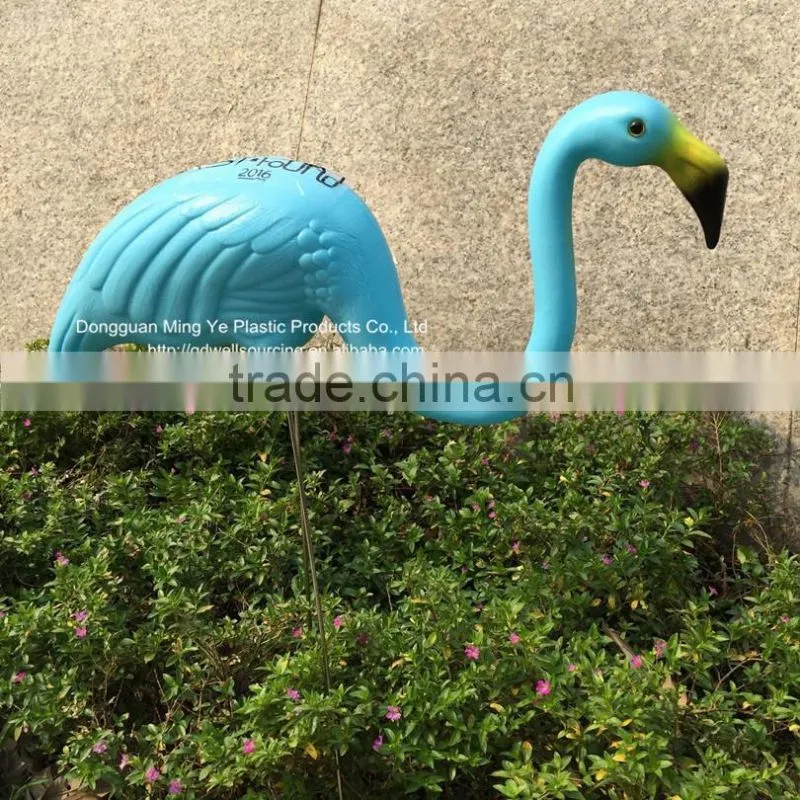 Plastic Blue flamingo Figurine Garden Ornaments garden yard lawn art ornament wedding ceremony decoration with 31" height