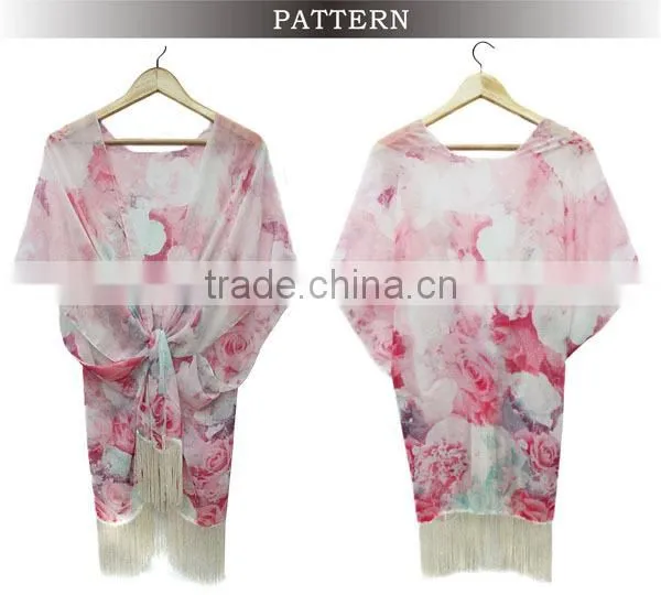 flower printed batik beach sarong