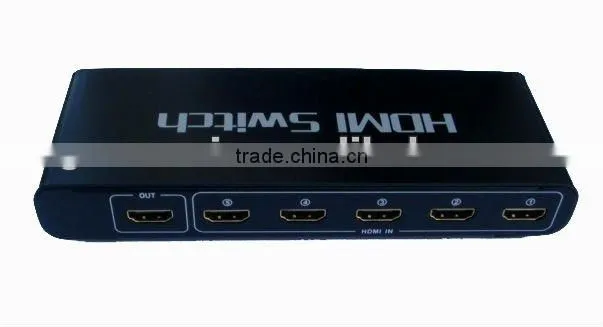 switcher with IR Remote Support 3D, 5x1 5 Port Switch / Switcher