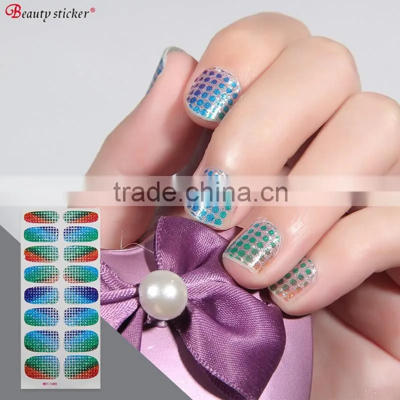 Wholesales Custom Glitter Full Nail Art Sticker