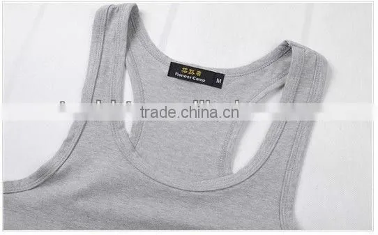 100% Cotton Slim fit Gray Men's Sleeveless Vest
