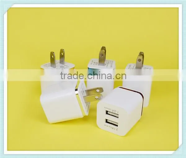 5V 2.1a USA Plug AC Travel Dual USB Wall Charger For iPhone