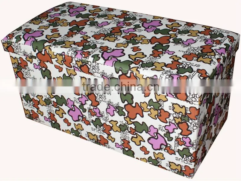 Luxury!Pink PVC Leather foldable storage bench
