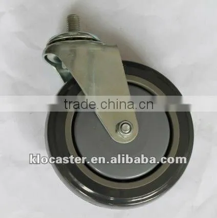5" PU shopping cart caster, caster wheel,furniture caster wheels