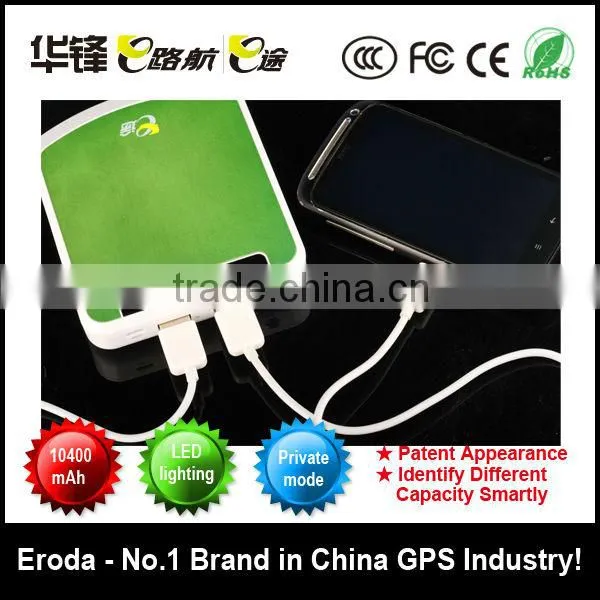 Travel Patent Design + Large Capacity + Portable Universal Emergency Charger with 10400 mAh for All Digitals, computer, mobiles