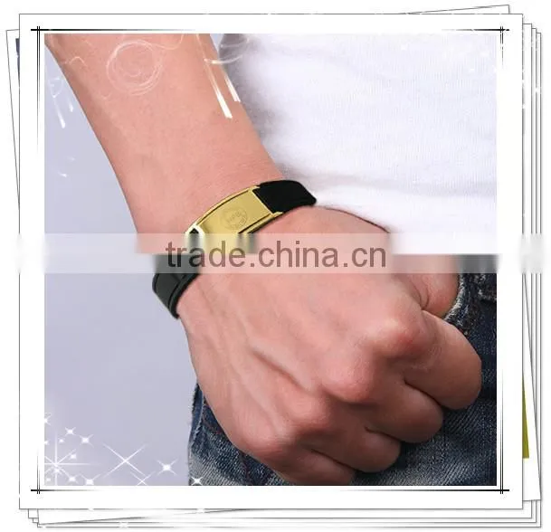 Noproblem P035G germanium luxury paracord casual elastic health negative ion cuff bracelet