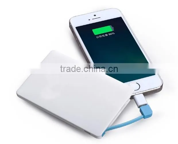 ultra thin credit card power bank 2600mah