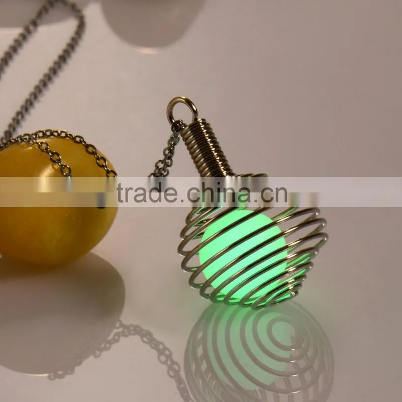 Vintage Locket Glow In The Dark Pendant Necklaces Glowing Luminous Stone Beads Pendant in Diffferent Shape Party Gifts