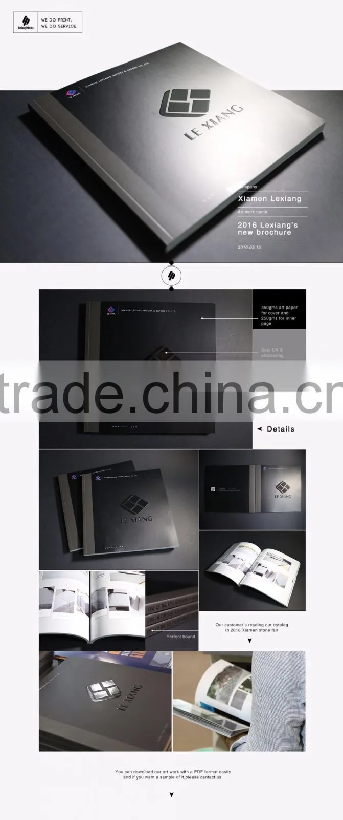 Hot-sale custom magazines/catalogs/brochures/folders book hard cover Printing