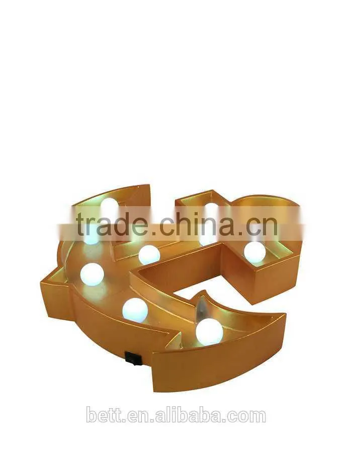 led anchor shape light bedroom decoration marquee lights