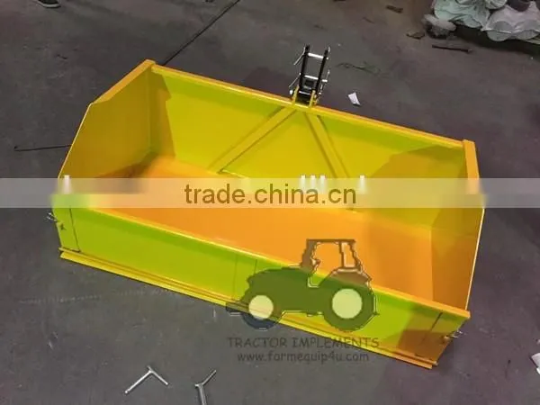 4foot tractor 3point tipping transport box ;dirt scoop with CE